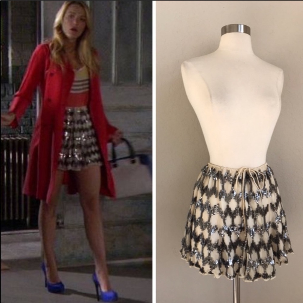 Elizabeth & James Sequined Skirt